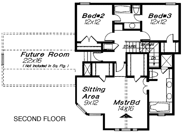 upper floor house blueprint
