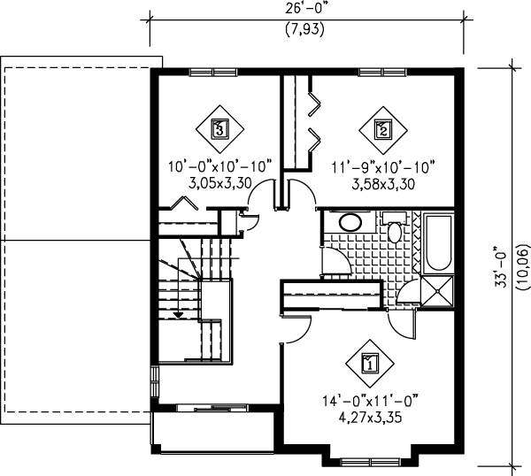 upper floor house blueprint