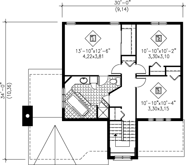 upper floor house blueprint