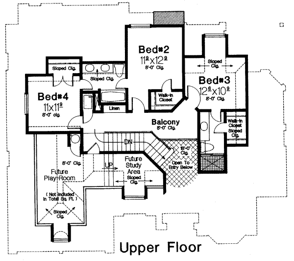 upper floor house blueprint