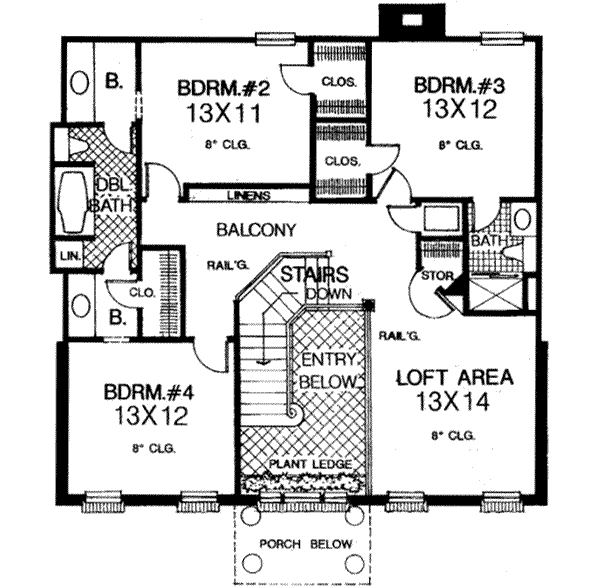 upper floor house blueprint