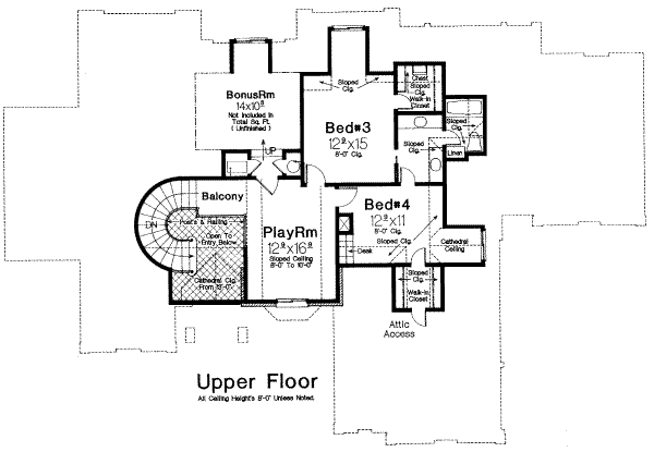 upper floor house blueprint