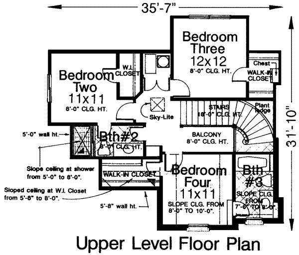 upper floor house blueprint