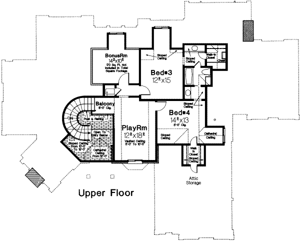 upper floor house blueprint