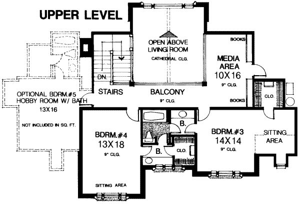 upper floor house blueprint