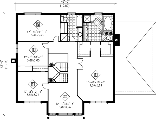 upper floor house blueprint