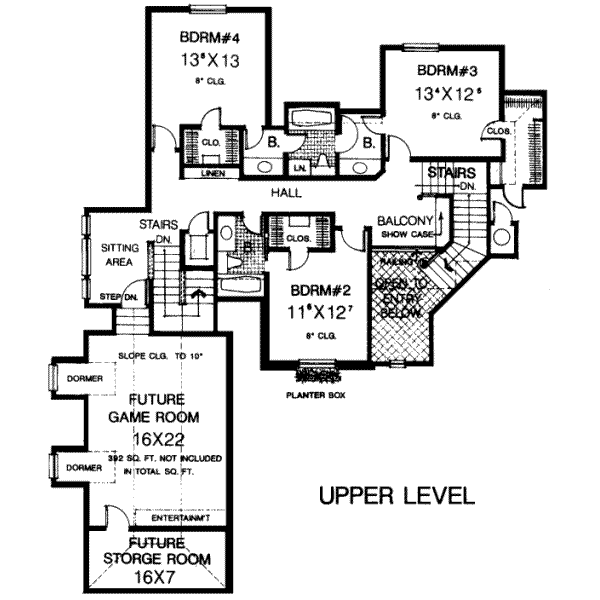 upper floor house blueprint