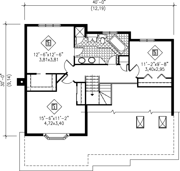 upper floor house blueprint