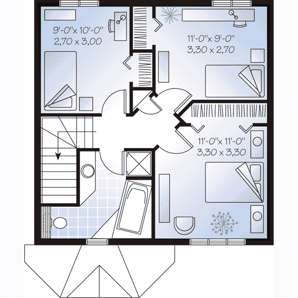 upper floor house blueprint