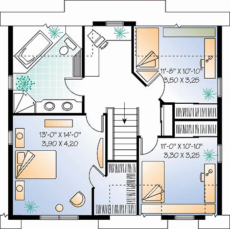 upper floor house blueprint