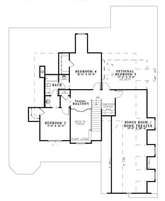 upper floor house blueprint