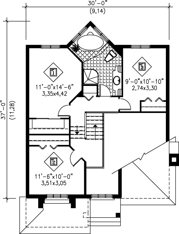 upper floor house blueprint