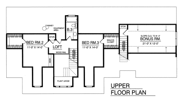 upper floor house blueprint