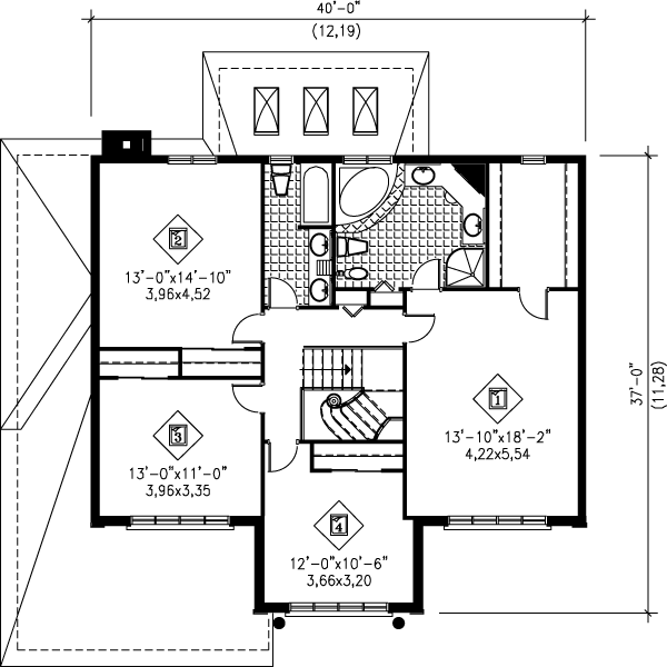 upper floor house blueprint