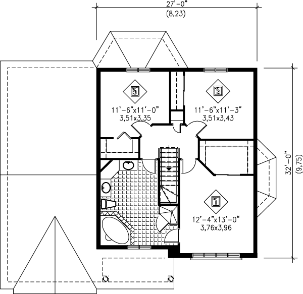 upper floor house blueprint
