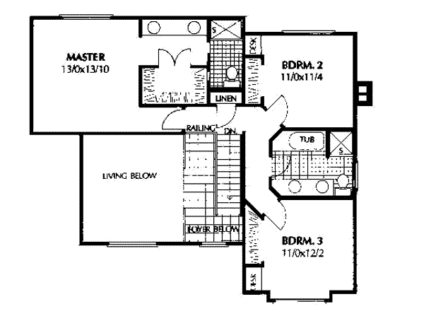 upper floor house blueprint