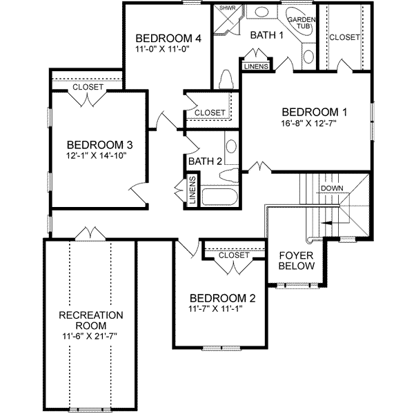 upper floor house blueprint
