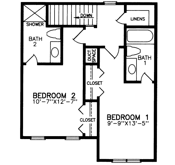upper floor house blueprint