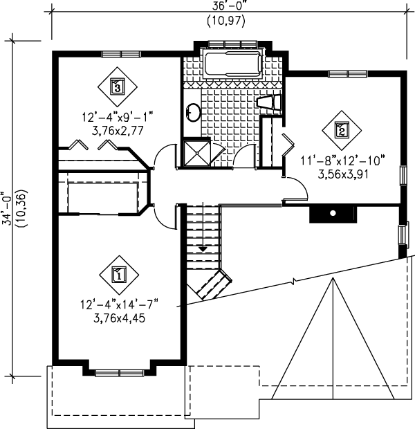 upper floor house blueprint