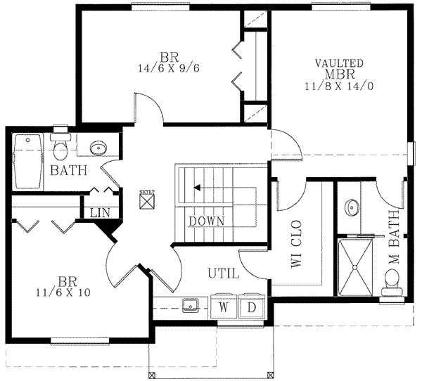 upper floor house blueprint