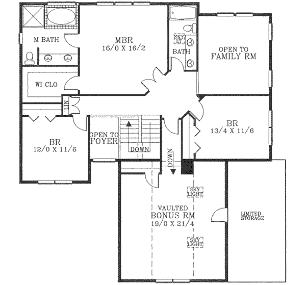 upper floor house blueprint