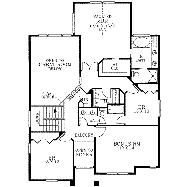 upper floor house blueprint