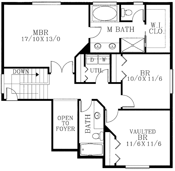 upper floor house blueprint