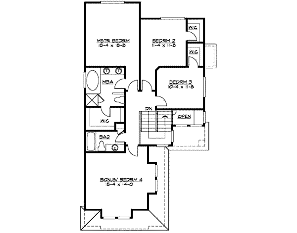 upper floor house blueprint