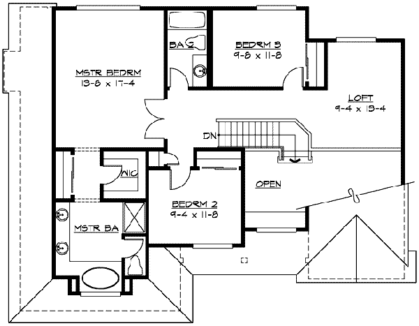 upper floor house blueprint