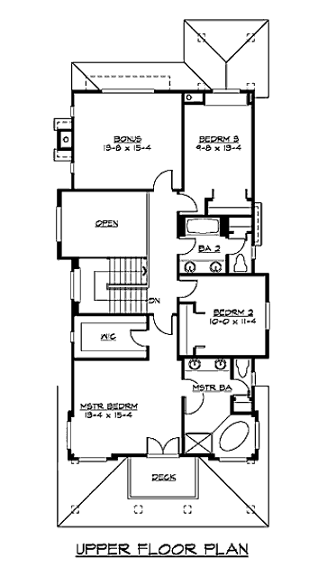upper floor house blueprint