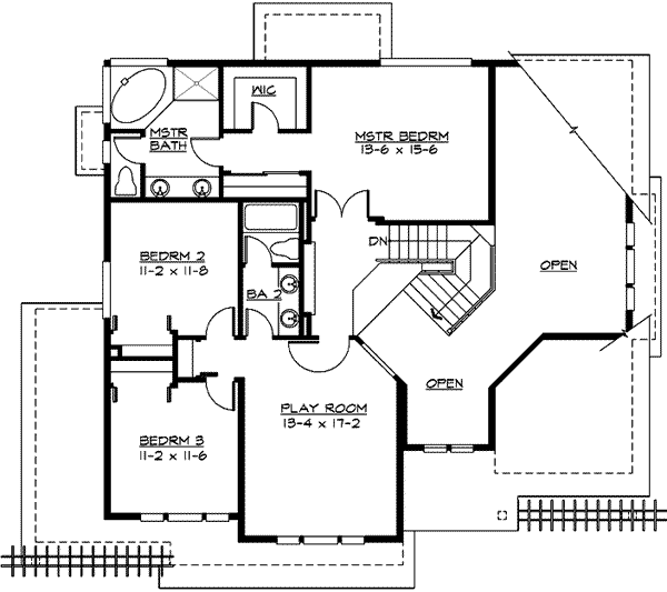 upper floor house blueprint
