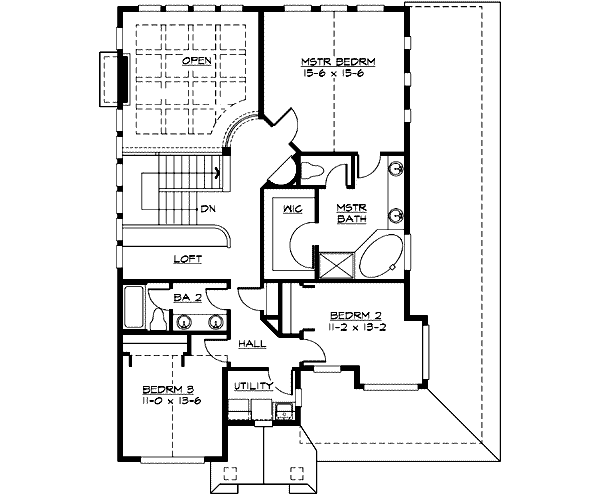 upper floor house blueprint