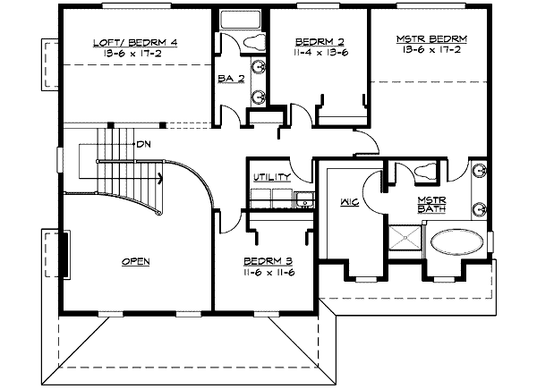 upper floor house blueprint