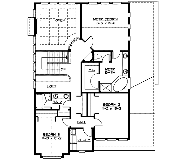 upper floor house blueprint