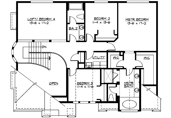 upper floor house blueprint