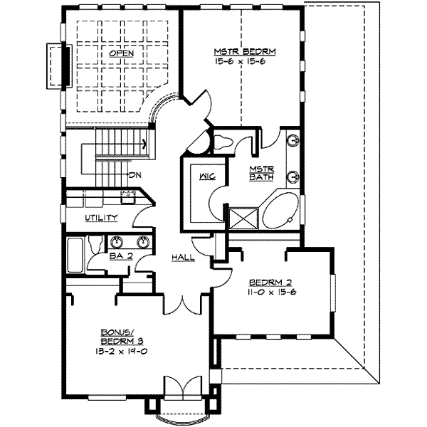 upper floor house blueprint