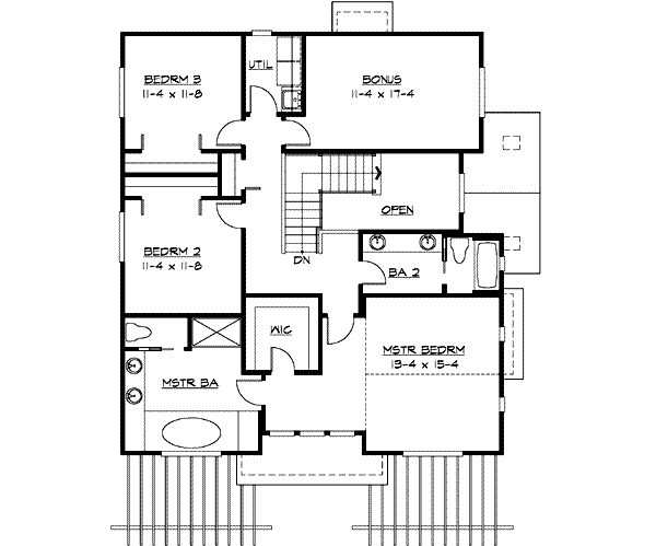 upper floor house blueprint