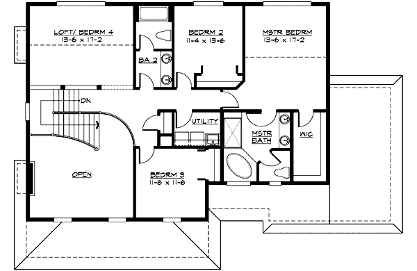 upper floor house blueprint