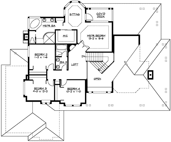 upper floor house blueprint