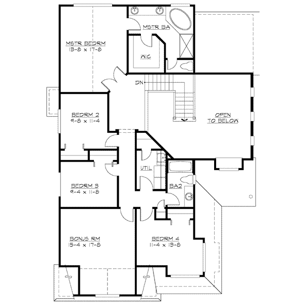 upper floor house blueprint