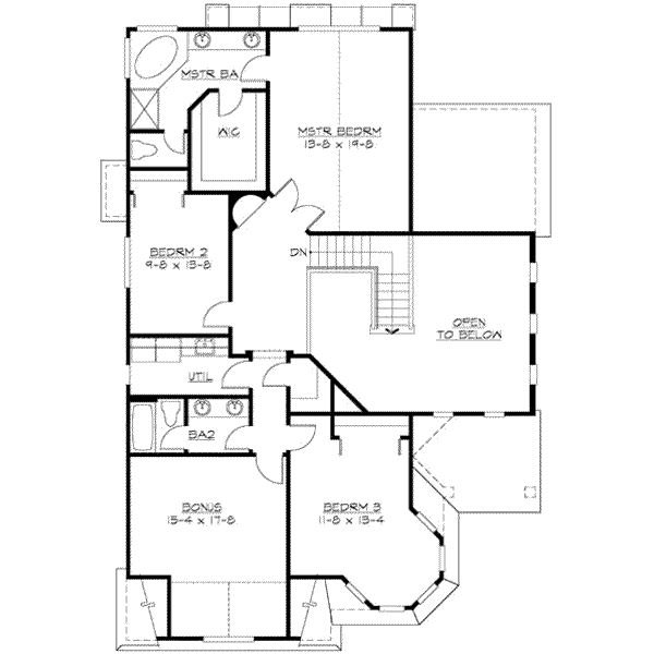 upper floor house blueprint