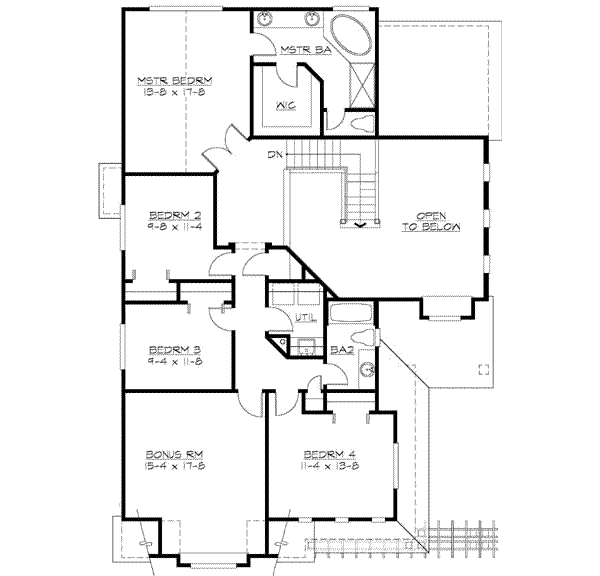upper floor house blueprint