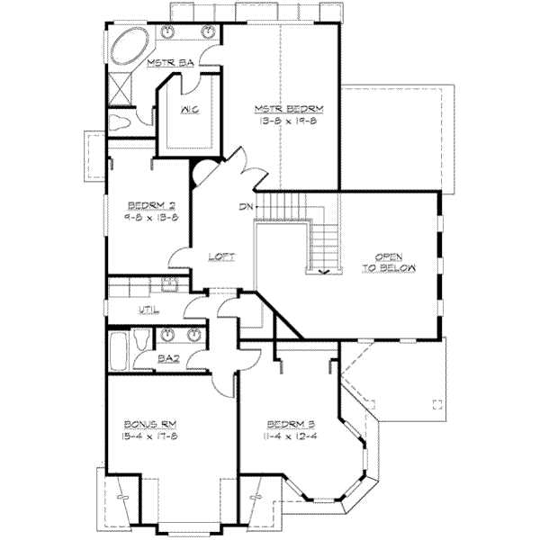 upper floor house blueprint