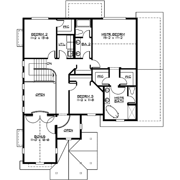 upper floor house blueprint