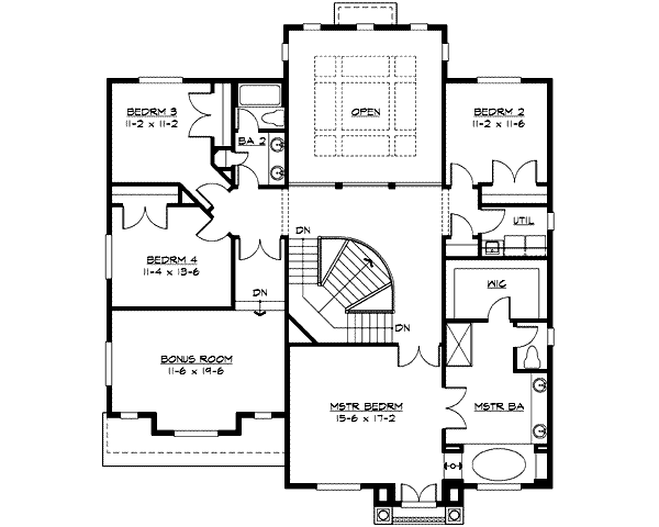 upper floor house blueprint