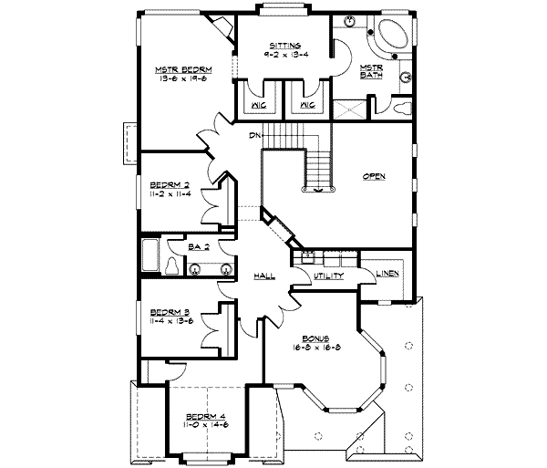 upper floor house blueprint