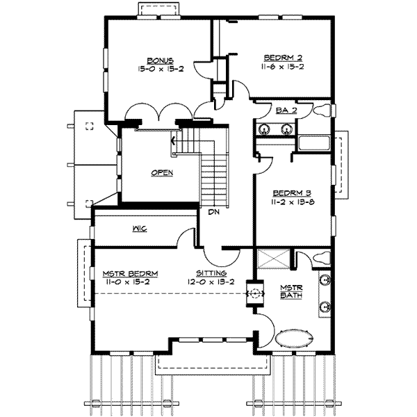 upper floor house blueprint