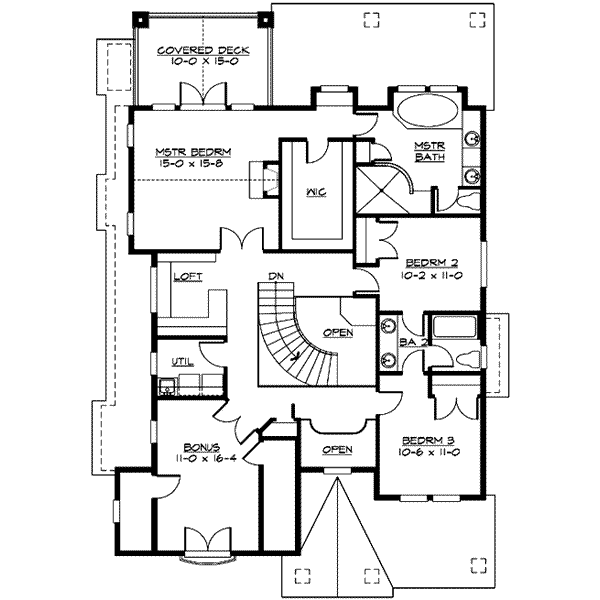 upper floor house blueprint