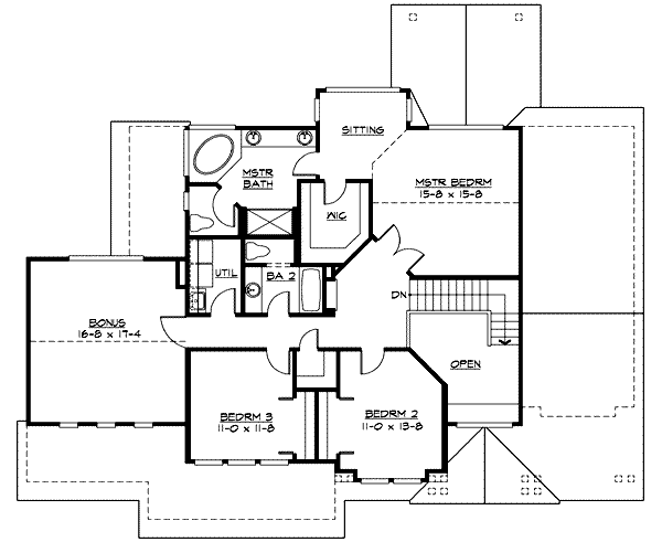 upper floor house blueprint