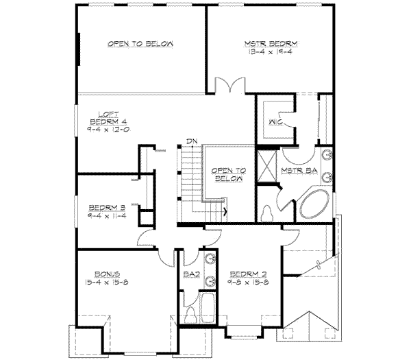 upper floor house blueprint